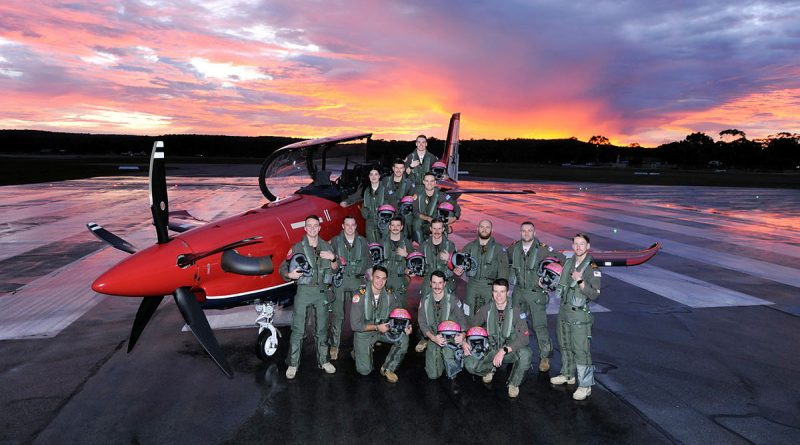 ADF Pilots’ Course 269 members with a Pilatus PC-21 at RAAF Base Pearce in WA. Story by Stephanie Hallen. Photo by Chris Kershaw.