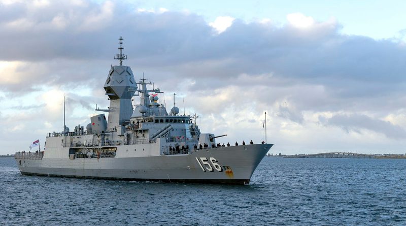 HMAS Toowoomba returns to Fleet Base West after a three-month deployment. Story by Lieutenant Mick Wheeler. Photo by Chief Petty Officer Yuri Ramsey.