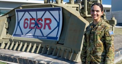 Australian Army engineering officer Lieutenant Nadia Al Lahham at 6th Engineer Support Regiment, RAAF Base Amberley, Queensland. Story by Captain Evita Ryan. Photo by Warrant Officer Class 2 Kim Allen.