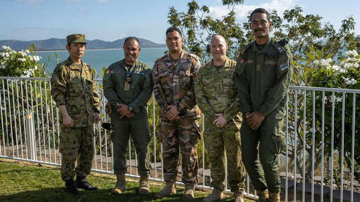 Members from the Japanese Ground Self-Defense Force, Republic of Fiji Military Forces, His Majesty’s Armed Forces – Tonga and the Australian Army attend the opening ceremony for Exercise Diamond Strike at Jezzine Barracks, Queensland. Story by Major Roger Brennan. All photos by Corporal Nicole Dorrett.