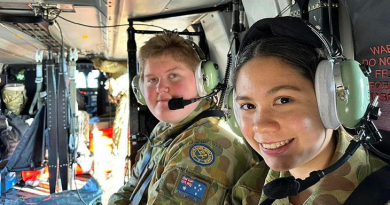 Australian Army Cadets from Darling Downs flew in from Toowoomba on an MRH-90 Taipan during the 'closed cadet open day viewing' before the Gallipoli Barracks open day. Story by Stacey Doyle. Photo by Lieutenant (AAC) Lauren Trevisani.