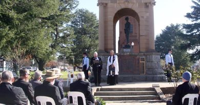Guests at a commemorative service at the Bathurst Boer War Memorial. Image supplied.