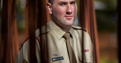 Corporal Peter Wallace at Reconciliation Place in Canberra. Story and photo by Private Nicholas Marquis.