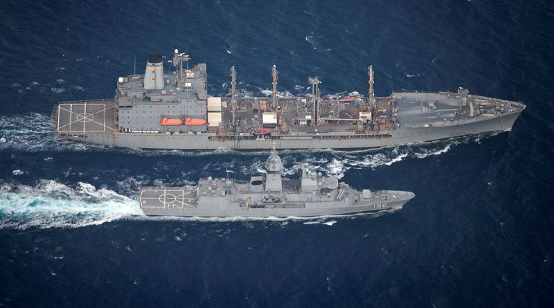 HMAS Anzac conducts a replenishment at sea with USNS Rappahannock during a regional presence deployment. Story by Lieutenant Max Logan. All photos by Leading Seaman Jarryd Capper.