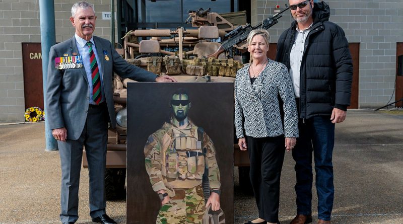 Doug and Kaye Baird, parents of Australian Army soldier Corporal Cameron Baird, VC, MG, and brother Brendan Baird during the 2nd Commando Regiment memorial service at Holsworthy Barracks, Sydney. Story by Sergeant Matthew Bickerton. Photo by Corporal Lisa Sherman.