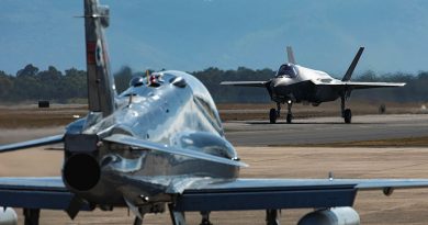 An Air Force Hawk 127 and F-35A Lightning II prepare to take off during Exercise High Sierra at RAAF Base Townsville in Queensland. Story by Flying Officer Sharon Sebastian. All photos by LAC Ryan Howell.