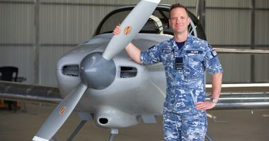 Squadron Leader Daniel Olsen with the plane he built, at Canberra Aero Club. Story and photo by Corporal Luke Bellman.