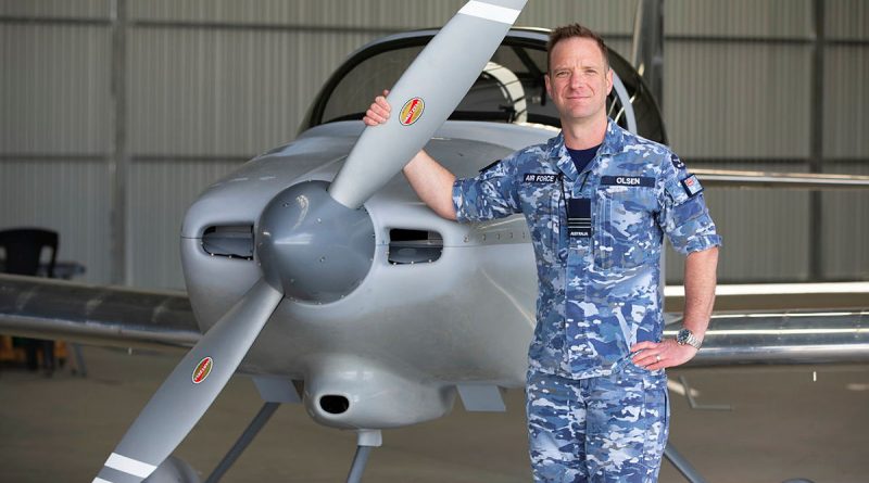 Squadron Leader Daniel Olsen with the plane he built, at Canberra Aero Club. Story and photo by Corporal Luke Bellman.