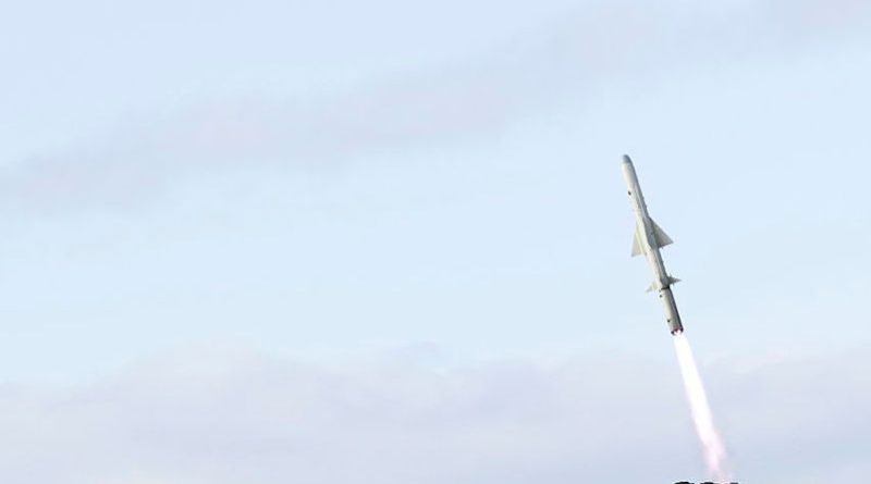 Soldiers of the Japan Ground Self-Defense Force launch a Type 12 Surface-to-Ship Missile at Beecroft Weapons Range, New South Wales during Exercise Talisman Sabre 2023. Photo by Petty Officer Peter Thompson.