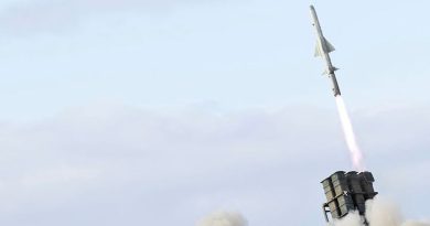 Soldiers of the Japan Ground Self-Defense Force launch a Type 12 Surface-to-Ship Missile at Beecroft Weapons Range, New South Wales during Exercise Talisman Sabre 2023. Photo by Petty Officer Peter Thompson.