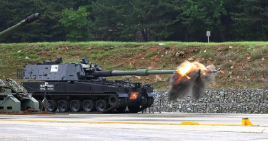 The South Korean K9 Thunder conducting test firing at a testing facility in South Korea. Story by Private Nicholas Marquis.