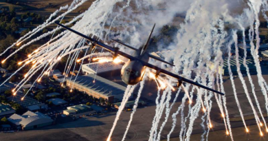 An Air Force C-130J Hercules conducts low level training and flare drops over RAAF Base Richmond and the wider Hawkesbury area. Story by Taster Murdoch.