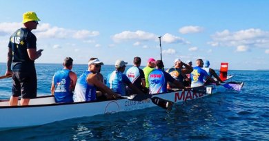 Air Force Sergeant Chris Welch, (back right), with the senior B division team during training at Jervis Bay. Story by Corporal Jacob Joseph.