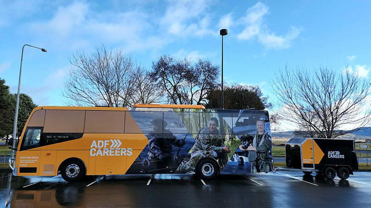 A Mobile ADF Careers Centre has been launched aimed at reaching rural and regional Australia. Story by Major Tim Sydenham.