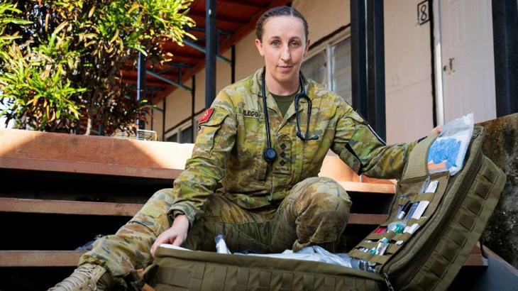 Australian Army Nursing Officer Captain Victoria Flegg during Operation Render Safe, Nauru. Story by Captain Karam Louli. Photos by Corporal Sam Price.