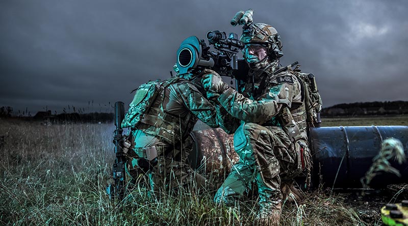 Saab ground combat systems Carl Gustaf M4 with FCS 558. Image supplied.