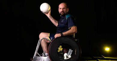 Invictus Games Team Australia competitor James Barker at the Sydney Academy of Sport and Recreation, Narrabeen NSW. Story by Belinda Barker. Photo by Flight Sergeant Ricky Fuller.