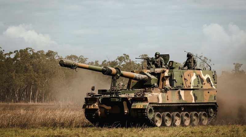 A Republic of Korea Armed Forces K9 Thunder deployed during Exercise Talisman Sabre. Story by Corporal Jacob Joseph. Photo by Leading Aircraftman Adam Abela.