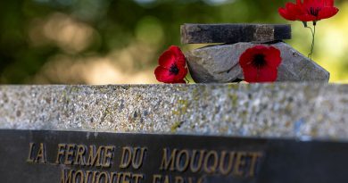 The Australian Imperial Force Mouquet Farm Memorial near the village of Pozières, France. Story and photos by Corporal Jacob Joseph.