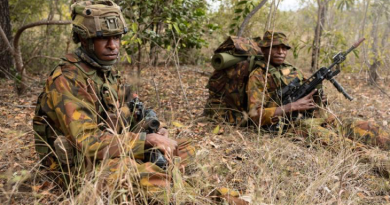 Papua New Guinea Defence Force soldiers from the 2nd Royal Pacific Island Regiment on Exercise Talisman Sabre 2023 at Townsville Field Training Area, Queensland. Story by Captain Joanne Leca. Photo by Lance Corporal Riley Blennerhassett.