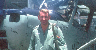 Flight Lieutenant Garry Cooper (retd) during the Vietnam War in front of a US Air Force O-1 Bird Dog. Story by Flight Lieutenant Greg Hinks.