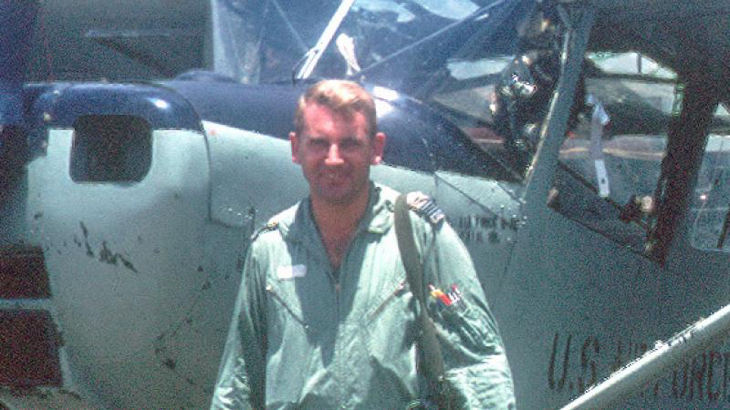Flight Lieutenant Garry Cooper (retd) during the Vietnam War in front of a US Air Force O-1 Bird Dog. Story by Flight Lieutenant Greg Hinks.