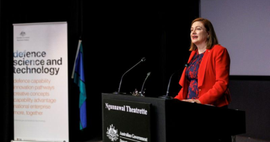 Chief Defence Scientist Professor Tanya Monro at the Defence National Science Week Launch at Russell Offices in Canberra. Story by Corporal Michael Rogers. Photo by Lauren Larking