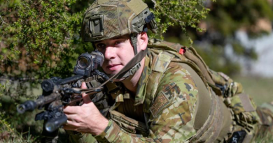 Australian Army reserve soldier Private Cameron Parkinson from 6th Battalion, The Royal Australian Regiment at Gallipoli Barracks in Enoggera, Brisbane. Story by Jon Kroiter.