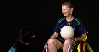 Invictus Games 2023 Team Australia competitor Danielle Hale at the Sydney Academy of Sport and Recreation, Narrabeen NSW. Story by Tina Langridge. Photo by Flight Sergeant Ricky Fuller.