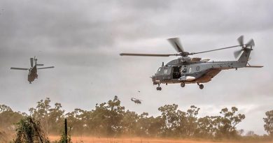 Royal New Zealand Air Force NH90 helicopters on Exercise Talisman Sabre 2023. Image supplied.