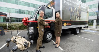 Director General Army Aviation Systems Brigadier Andrew Thomas, and Director of Recruiting – Army Colonel Kimberlea Juchniewicz, with Army’s new STEM Engagement Program truck. Photos by Lieutenant Colonel David Hankin.