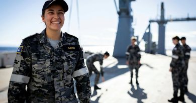 Gap Year Midshipman Sophia Dakin enjoys some down time on board HMAS Choules during Exercise Malabar. Story by Lieutenant Jonathan Wills. Photo by Leading Seaman David Cox.