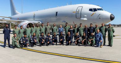 The Indian Navy P-8I Neptune crew with RAAF personnel. Story and photos by Flying Officer Michael Thomas.