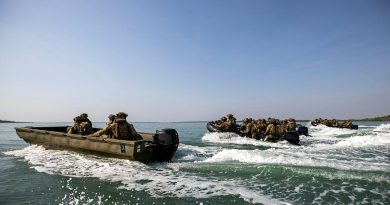 Australian Army soldiers from the 1st Brigade and the Armed Forces of the Philippines travel by Zodiac small craft from Darwin to Channel Island, NT, to conduct an assault as part of Exercise Predator's Run. Story by Major Dan Mazurek. Photos by Corporal Tenikah Mills.