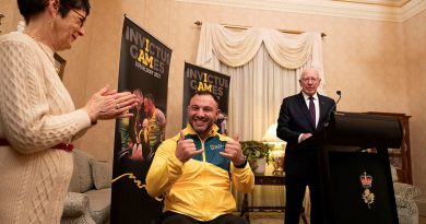 Lenny Redrose has been named Team Australia’s flag-bearer for the Invictus Games Düsseldorf 2023 opening ceremony. Story by Belinda Barker. Photo by Flight Sergeant Ricky Fuller.