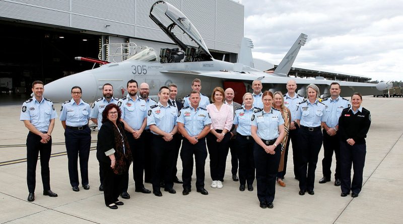 Australian Federal Police Northern Command executive leadership forum on the flight line with an EA-18G Growler from 6 Squadron at RAAF Base Amberley, Queensland. Story by Flight Lieutenant Rob Hodgson. Photos by Sergeant Peter Borys.