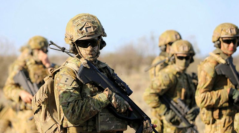 Australian Army soldiers prepare to participate in a live-fire platoon attack at Cultana Training Area as part of 9th Brigade's Exercise Rhino Run 2023. Story by Captain Adrienne Goode. Photos by Sergeant Peng Zhang.