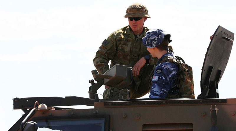 An Air Force Cadet enjoys a protected mobility vehicle ride during an immersion experience as part of 9th Brigade's Exercise Rhino Run 2023. Story by Captain Adrienne Goode. Photos by Sergeant Peng Zhang.