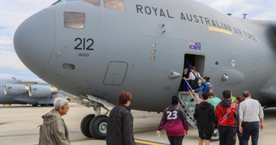 Elders, students and community members from the South East Queensland Indigenous community board a 36 Squadron C-17 Globemaster III for a NAIDOC familiarisation flight from RAAF Base Amberley. Story by Flight Lieutenant Greg Hinks.