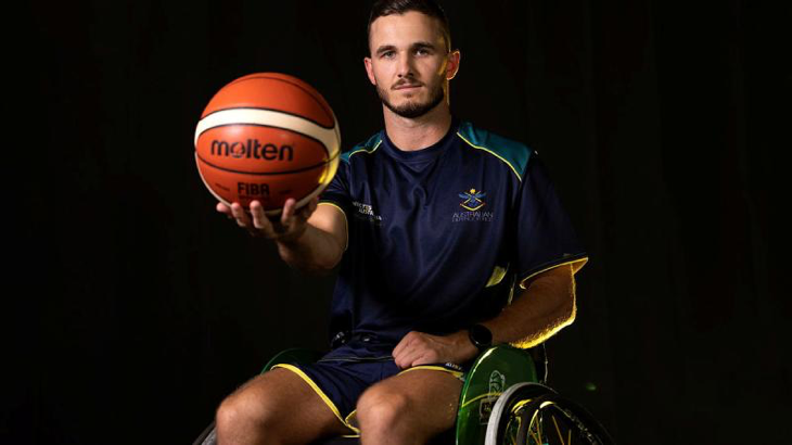 Invictus Games 2023 Team Australia competitor Able Seaman Cooper Blackwood at the Sydney Academy of Sport and Recreation, Narrabeen NSW. Story by Tina Langridge. Photo by Flight Sergeant Ricky Fuller.