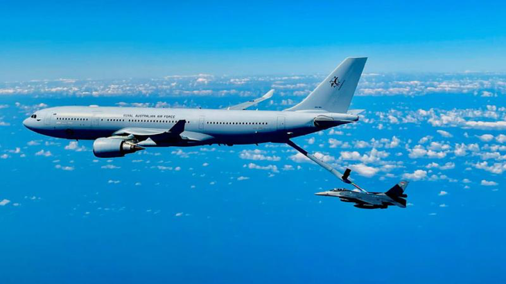 RAAF KC-30A Multi-Role Tanker Transport from 33 Squadron conducts air-to-air refuelling with F-16A Fighting Falcon aircraft of the Indonesian Air Force. Story by Flight Lieutenant Rachael Blake.