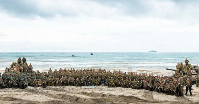 A ground combat element made up of ADF personnel, US Marines and Armed Forces of the Philippines soldiers on completion of a combined amphibious assault exercise during Exercise Alon in the Philippines. Story by Lieutenant Carolyn Martin. Photo by Lance Corporal Riley Blennerhasset.
