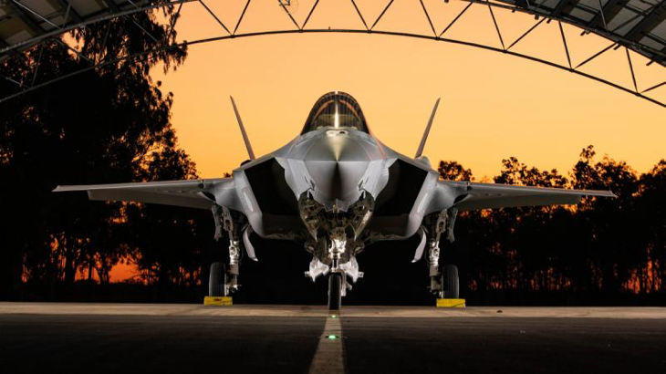 An F-35A Lightning II from the Japan Air Self-Defense Force 301st Tactical Fighter Squadron during sunset at RAAF Base Tindal. Story by Squadron Leader Eamon Hamilton.