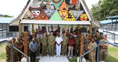 Commander 1st (Australian) Division Major General Scott Winter and delegates at the official opening of Regional Exercise Longreach and South Pacific Defence Ministers' Meeting in Port Moresby, Papua New Guinea. Story by Captain Peter Nugent.