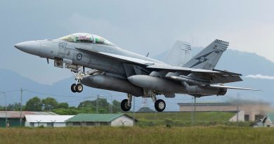 A Royal Australian Air Force F/A-18F Super Hornet departs from Royal Malaysian Air Force Base Butterworth during Exercise Bersama Lima 2023 in Malaysia. Story by Flying Officer Connor Bellhouse. Photos by Corporal Sam Price.