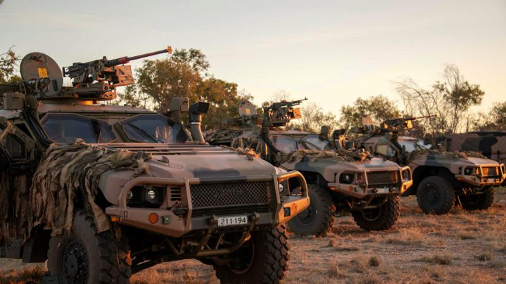 Australian Army soldiers from units across 13th Brigade work with security elements of the RAAF protecting people and critical infrastructure at RAAF Base Curtin as part of Exercise Talisman Sabre 2023 at Derby, WA. Story by Captain Jon Stewart. Photo by Corporal Janet Pan.