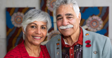 Aunty Rubena and Uncle Gorge Anderson visit the RAAF Security and Fire School Headquarters at RAAF Base Amberley. Story by Flight Lieutenant Greg Hinks.