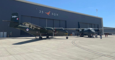 A DHC-4 Caribou aircraft, left, sits beside a C-27J Spartan aircraft from 35 Squadron at RAAF Base Amberley, Queensland. Story and photo by Flight Lieutenant Karyn Markwell