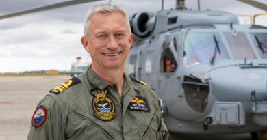 Lieutenant Commander Jeffrey Topping on the flightline at the Romeo complex, HMAS Albatross. Story by Acting Sub Lieutenant Sam Carter.