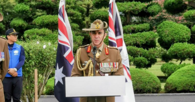 Chief of Army Lieutenant General Simon Stuart attended the interment ceremony for Olwyn Green, former wife to Lieutenant Charles Green, at the United Nations Memorial Cemetery in Busan, South Korea. Story by Captain Katy Manning. Photos by Private Graeme Bray.